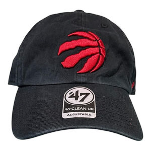 Toronto Raptors Hat Cap Strap Back Mens One Size OSFA Black Red NBA Basketball